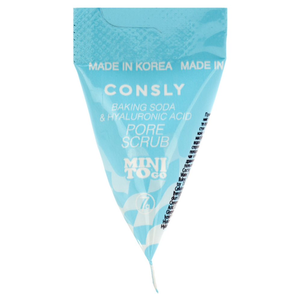 Consly To Go Baking Soda & Hyaluronic Acid Pore Scrub Mini скраб для лица с содой и гиалуроновой кислотой