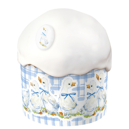 Форма бумажная для кулича "Утята" Д110xВ85 мм,1 шт