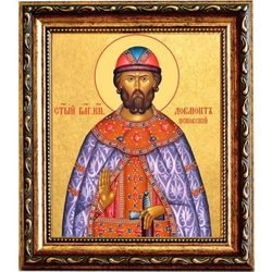 Довмонт (Тимофей) Псковский благоверный князь. Икона на холсте.