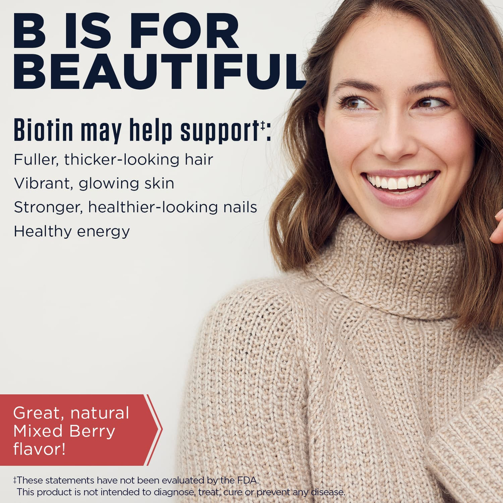 KAL, Ultra Biotin, ActivMelt™, биотин, со вкусом ягодного ассорти, 10 000 мкг, 60 микротаблеток