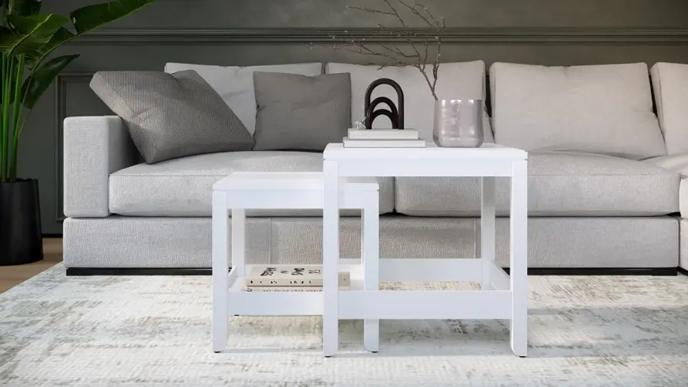 Комплект столов - аналог ИКЕА HEMNES / ХЕМНЭС/ ХЕМНЕС / КОДЗУВ / IKEA , 2 шт, белый