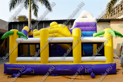 Коммерческий батут "Белый клык" с механизированной головой, размер 6*6*4 м