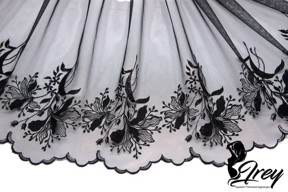 05-100 Вышивка на неэл. сетке 25 см, черный