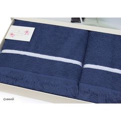 Набор полотенец NATURAL SLIM 2 предмета синий  TIVOLYO HOME Турция