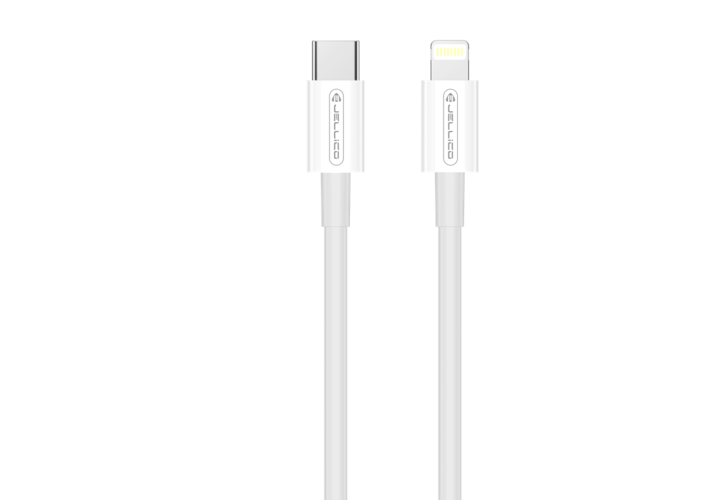 Кабель JELLICO B1 PD Type-C-Lightning (White) 1M.