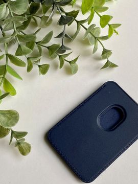 Кожаный чехол - бумажник K-DOO LEATHER WALLET MagSafe синий