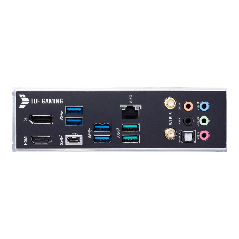 Материнская плата ASUS TUF GAMING H670-PRO WIFI D4 Socket 1700, Intel H670, 4xDDR4, PCI-E 5.0, 2500 Мбит/с, Wi-Fi, Bluetooth, 4xUSB 3.2 Gen1, 2xUSB 3.2 Gen2, USB 3.2 Gen2x2 Type-C, HDMI, DisplayPort, подсветка, ATX