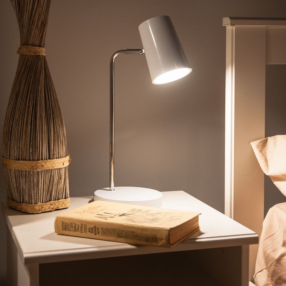 ULM-B600 6W-4500K-DIM WHITE Светильник настольный светодиодный. 6W. Сенсорный выключатель. Диммер. Белый. ТМ Uniel