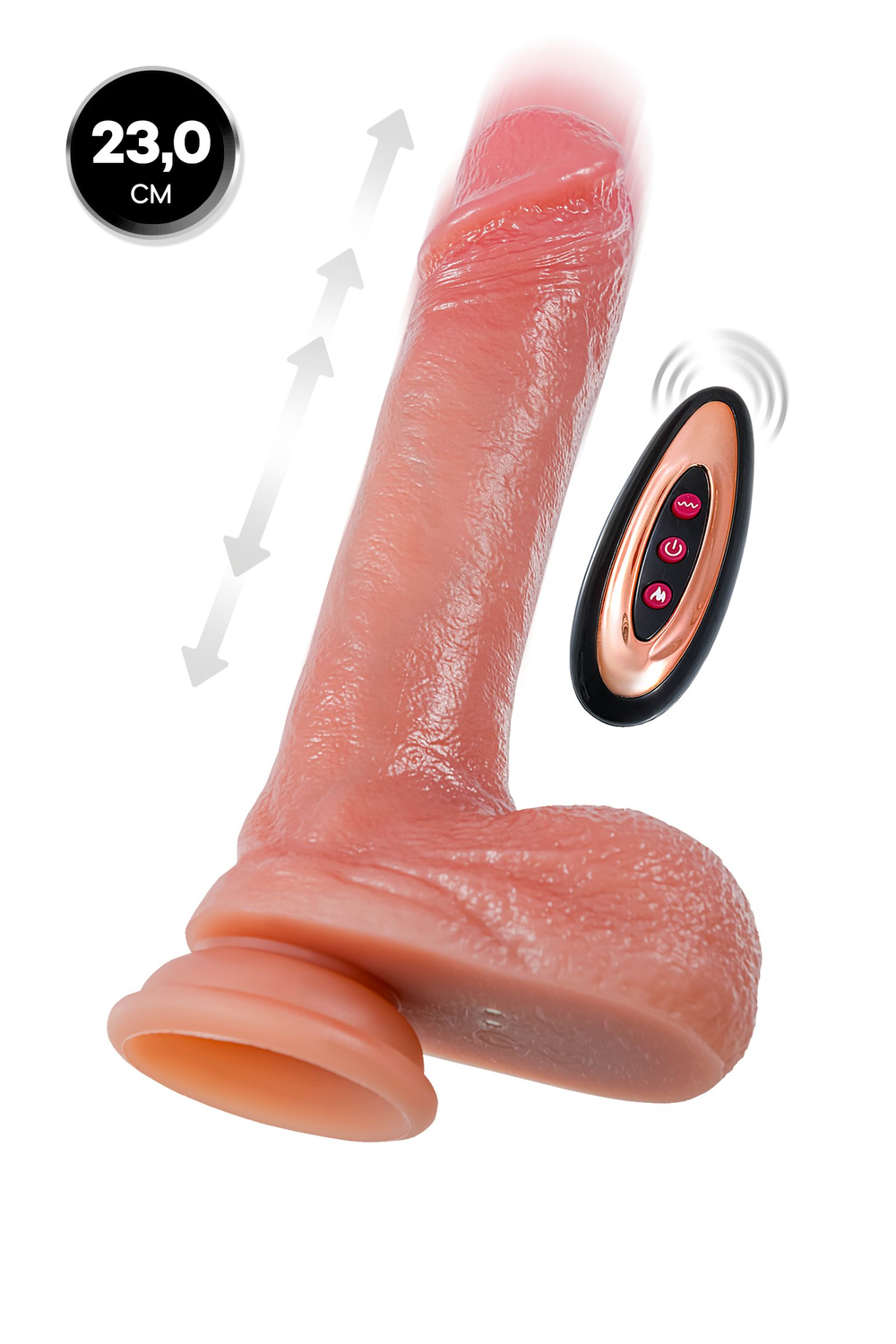 Вибратор-пульсатор ToyFa Mr.Baton телесный, 23 см