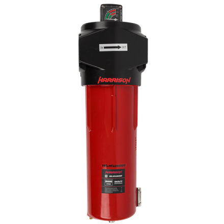 HRS-MFB28000IF Фильтр магистральный 1 мкм с дифференциальным манометром, 28000 л/мин, 12 бар, G 3", остаточное содержание масла: 0,6 мг/м3