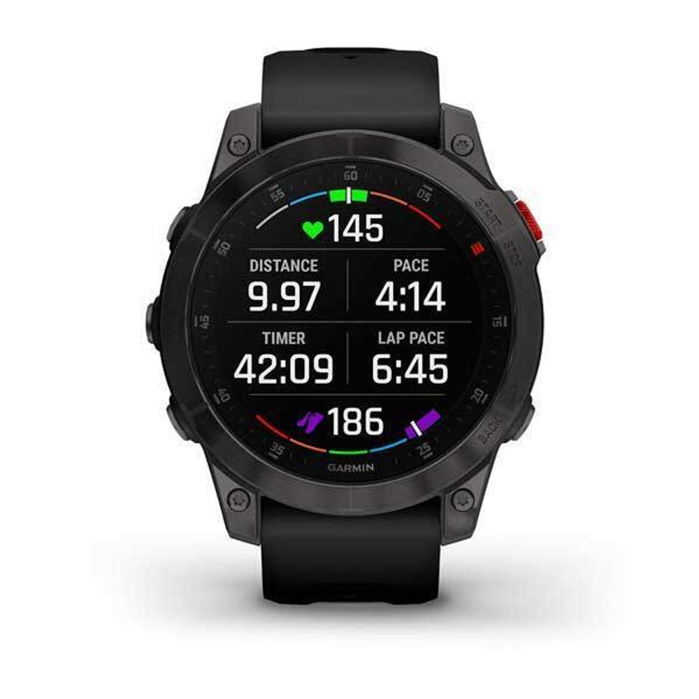 Умные часы Garmin Epix (Gen 2) Sapphire титановый черный DLC