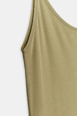 ZARA МАЙКА SUPIMA®, ЦВЕТ ОЛИВКОВОГО МАСЛА