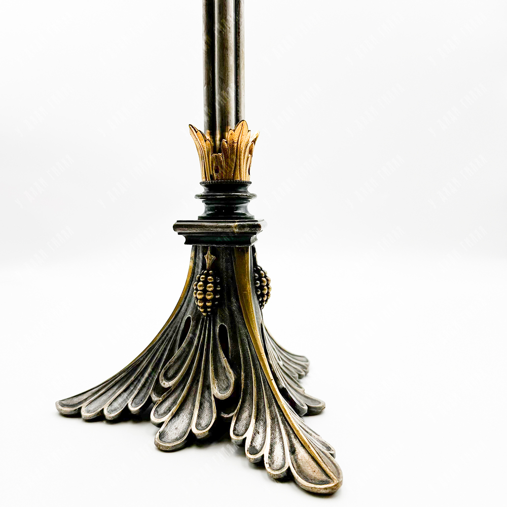 Посеребренный подсвечник в неоготическом стиле. Christofle, Франция, сер. XIX в.