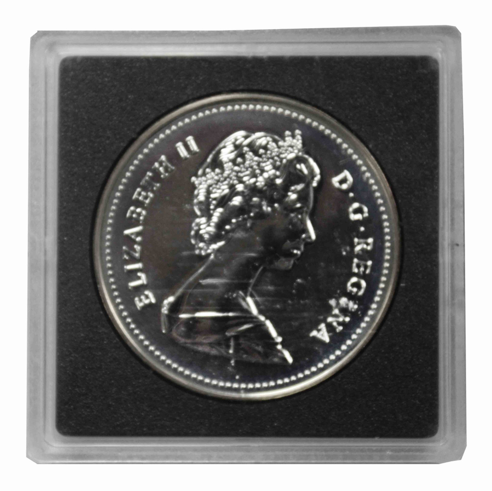 1 доллар. 400 лет открытию пролива Дейвиса. Канада. Серебро. 1987 год. BrUNC