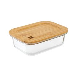 Набор контейнеров для запекания и хранения Eco Store с крышками из бамбука, 3 шт.