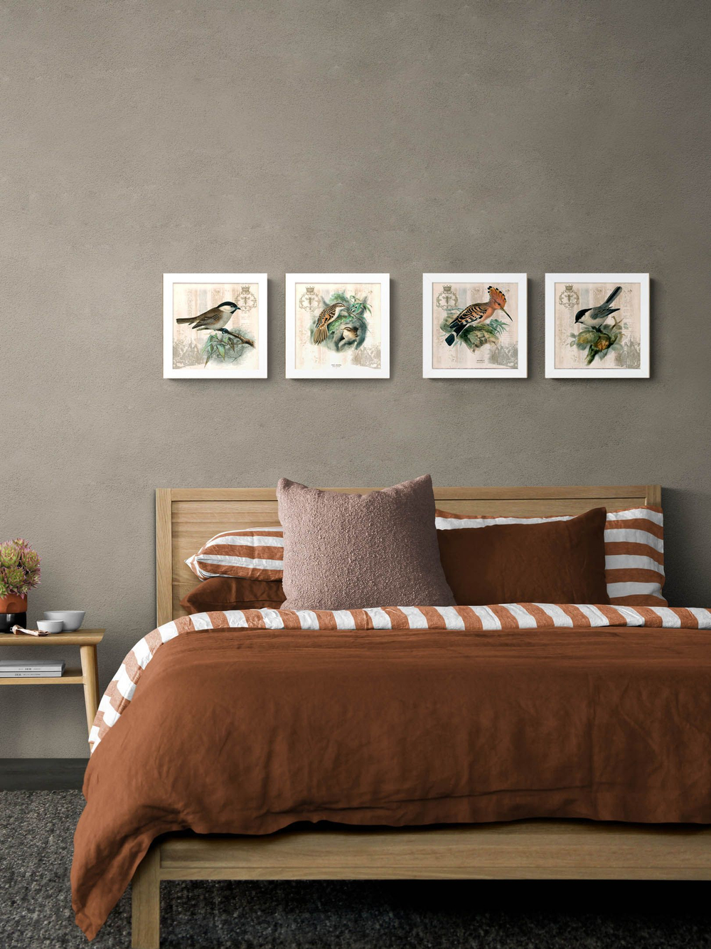 Картины на стену для интерьера на холсте в раме набор 4 шт