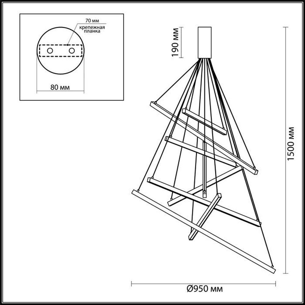 Подвесная люстра Odeon Light COMETA 3860/96L