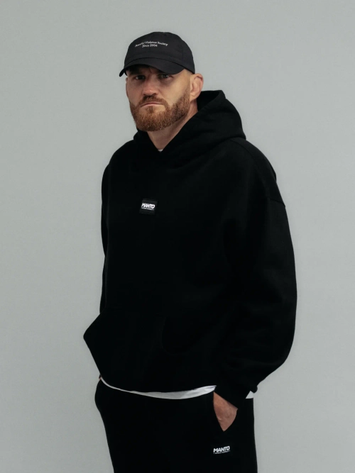 Худи MANTO LABEL 25 REGULAR OVERSIZE чёрная