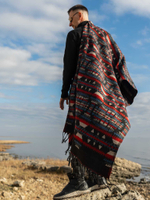 Шарф теплый с индейским орнаментом