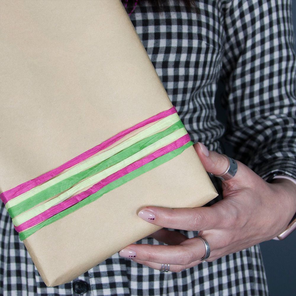 Лента (0,5 см*10 м) Рафия, Лесной микс, 36 шт.