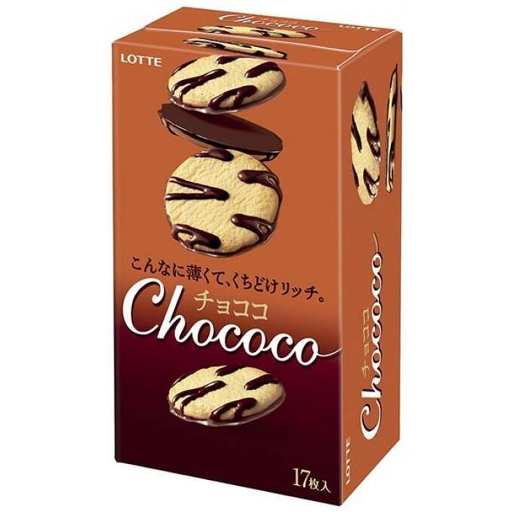 Печенье Чококо Lotte Chococo бисквит в шоколаде, 17 шт