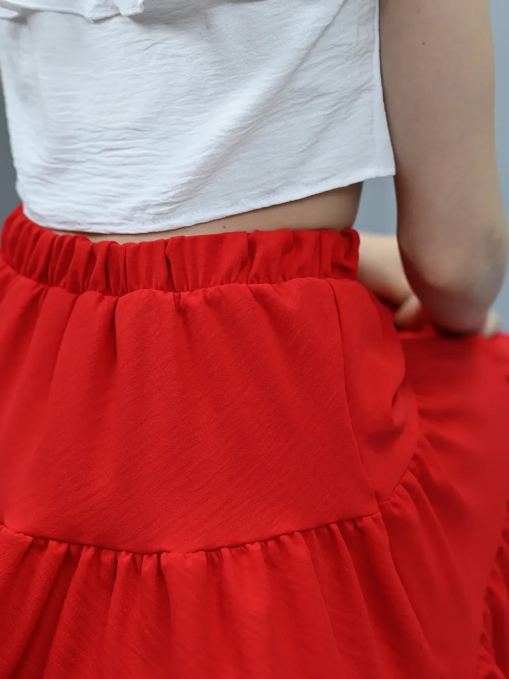 Юбка для девочки летняя с воланами ярусная