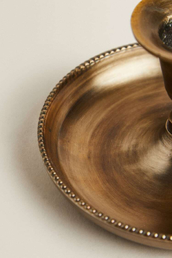 ZARA HOME ПОДСВЕЧНИК ЗОЛОТОГО ЦВЕТА, ЗОЛОТИСТЫЙ