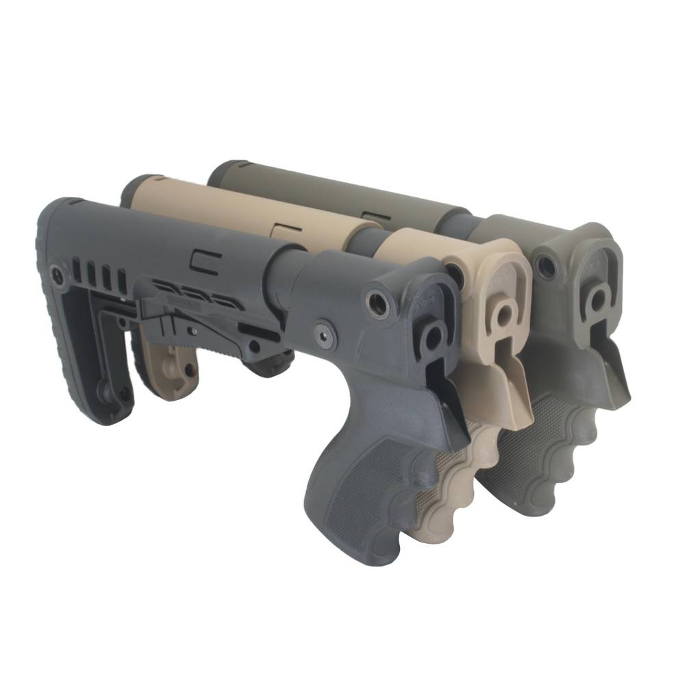 Приклад телескопический на МР-133, МР-153, пластик, DLG Tactical. Черный