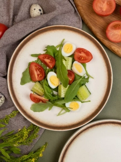 Тарелка с бортиком, Белый песок, диаметр 20 см - 6 шт.