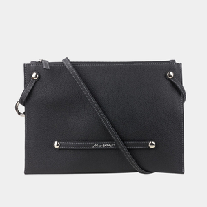 Женская сумка Julie Easy из натуральной кожи теленка, цвета черный мат