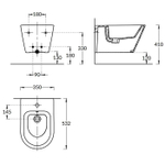 Биде подвесное Kerama Marazzi Plaza Modern PLM.bidet.02