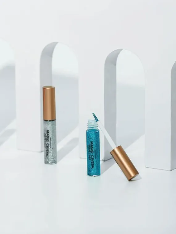 Глиттерная подводка для глаз, оттенок голубой