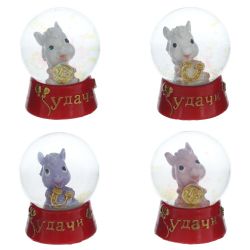 GAEM Фигурка декор в стекл шаре "Лошадка", L4,5 W4,5 H5,5 см, 4в.