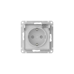 ATLASDESIGN AQUA РОЗЕТКА с зазем. со шт. с прозрач. крыш,16А,IP44, мех., быстрозажим. клем., БЕЛЫЙ