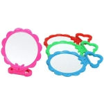 Зеркало настольное в пластиковой оправе «Бантик» круг, подвесное d-17,5см (Стикер на минивложение 15шт)