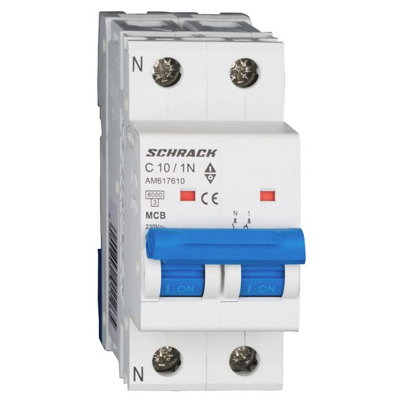 Автоматический выключатель Schrack Technik 1P+N C 10A 6kA Amparo AM617610--