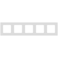 Рамка для розеток и выключателей ЭРА Серия 12 12-5205-01 на 5 постов, Классик, белый