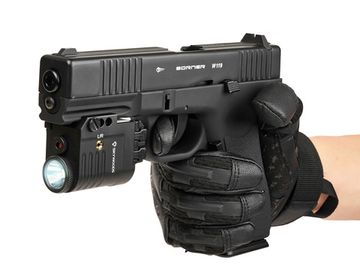 Фонарь подствольный пистолетный Skywoods Raccoon Laser 360 люмен, красный ЛЦУ