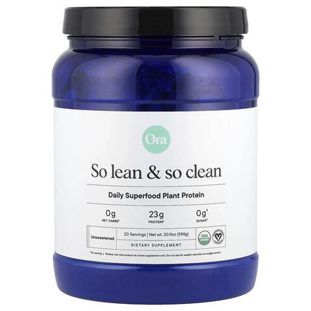 So Lean & So Clean, Daily Superfood Plant Protein, Unsweetened, 20.9 oz (594 g)