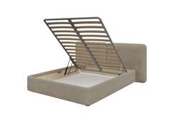 Кровать с подъемным механизмом Hub Soft 160 см (бежевый, букле)