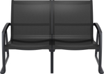 Диван пластиковый двухместный Siesta Contract Pacific Lounge, черный