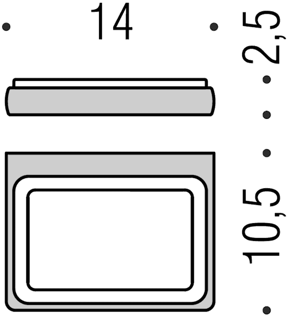 Мыльница настенная Colombo Lulu B6201,  хром схема