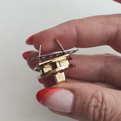 Замок вертушка на винтах Солнышко Золото