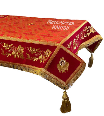 Пелена бархатная с вышивкой