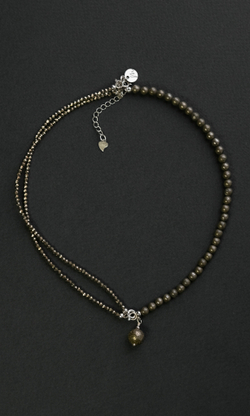 Колье Сотуар "Memo Flow" из пирита