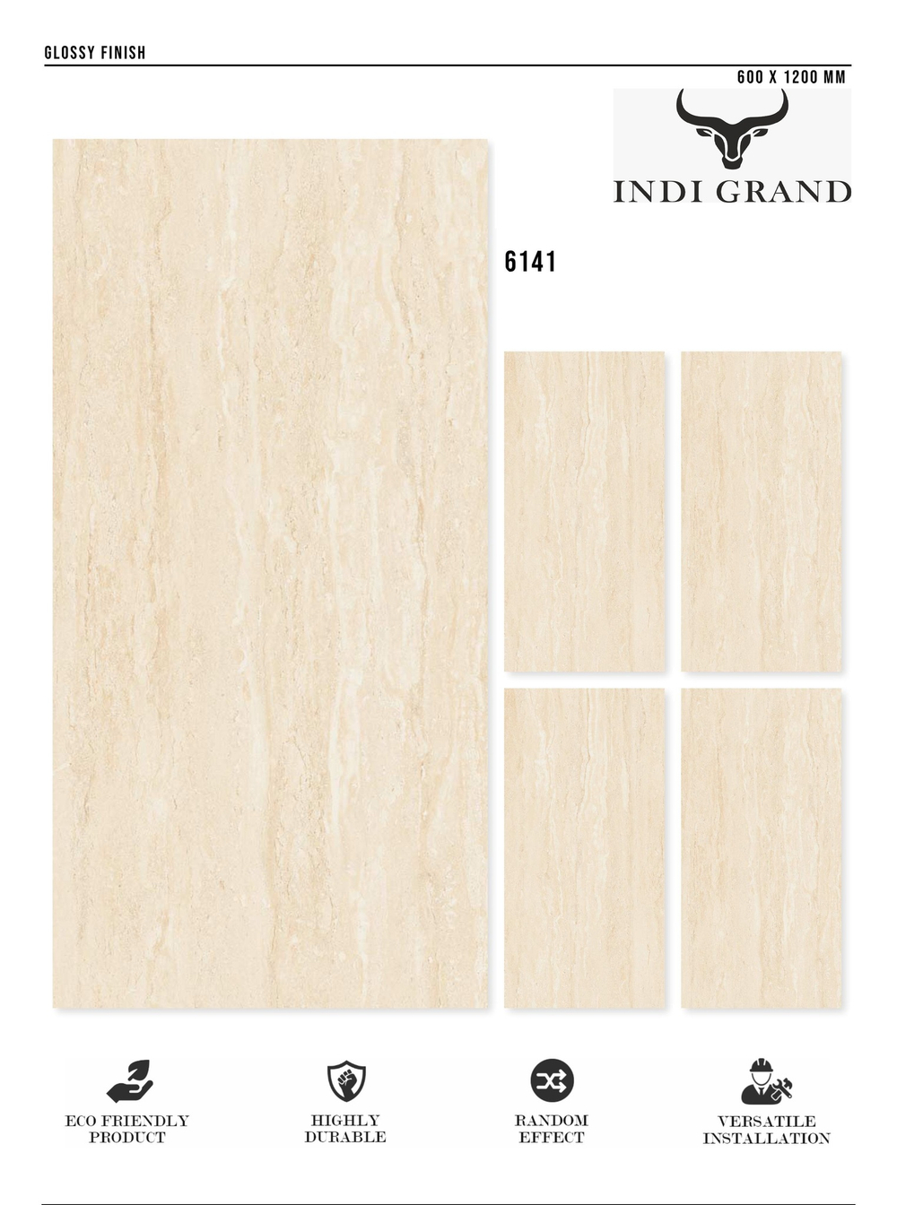 Керамогранит glossy №2 60х120, 6140