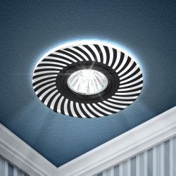 DK LD32 BK /1 Светильник ЭРА декор cо светодиодной подсветкой MR16, 220V, max 11W, черный