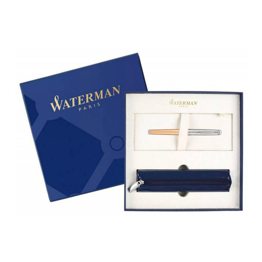 Подарочный набор Ручка роллер Waterman Hemisphere Deluxe Rose Wave с чехлом на молнии