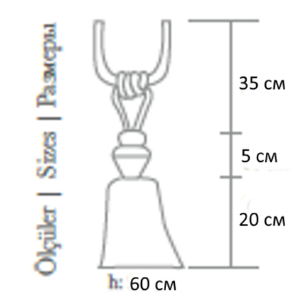Подхват шторный с одной кистью DB 02558-02 (60 см)