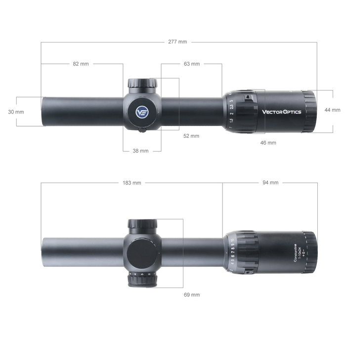 Прицел Vector Optics Constantine 1-10x24 SFP, сетка German #4 (SCOC-35)